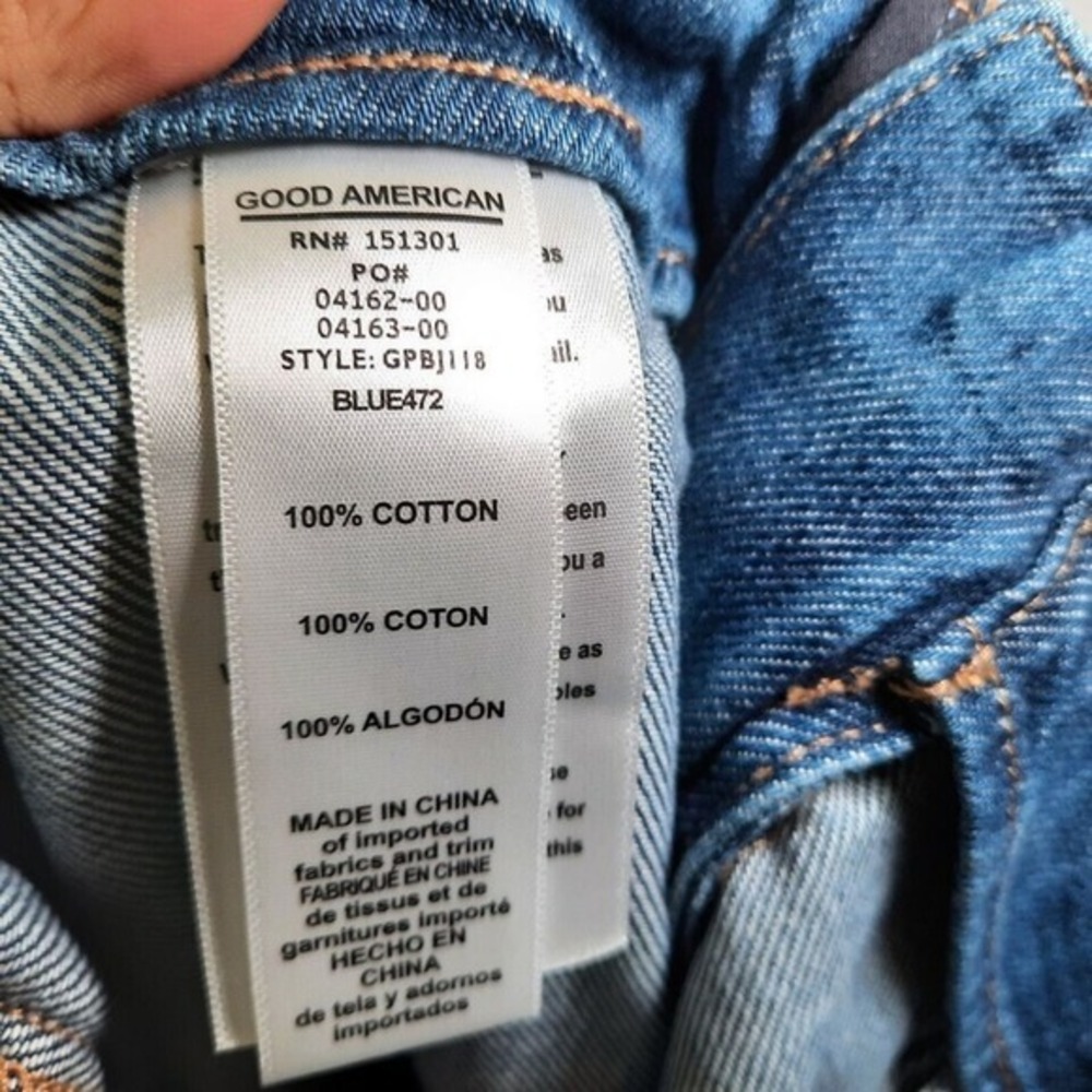 Good American Jeans 12 Paper‎ Bag Belt Cinched Ankle Curvy Pleated Preppy Casual - Picture 12 of 12